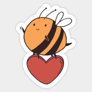 Valentine's Day is for Honey Bee Lovers Cute Sticker